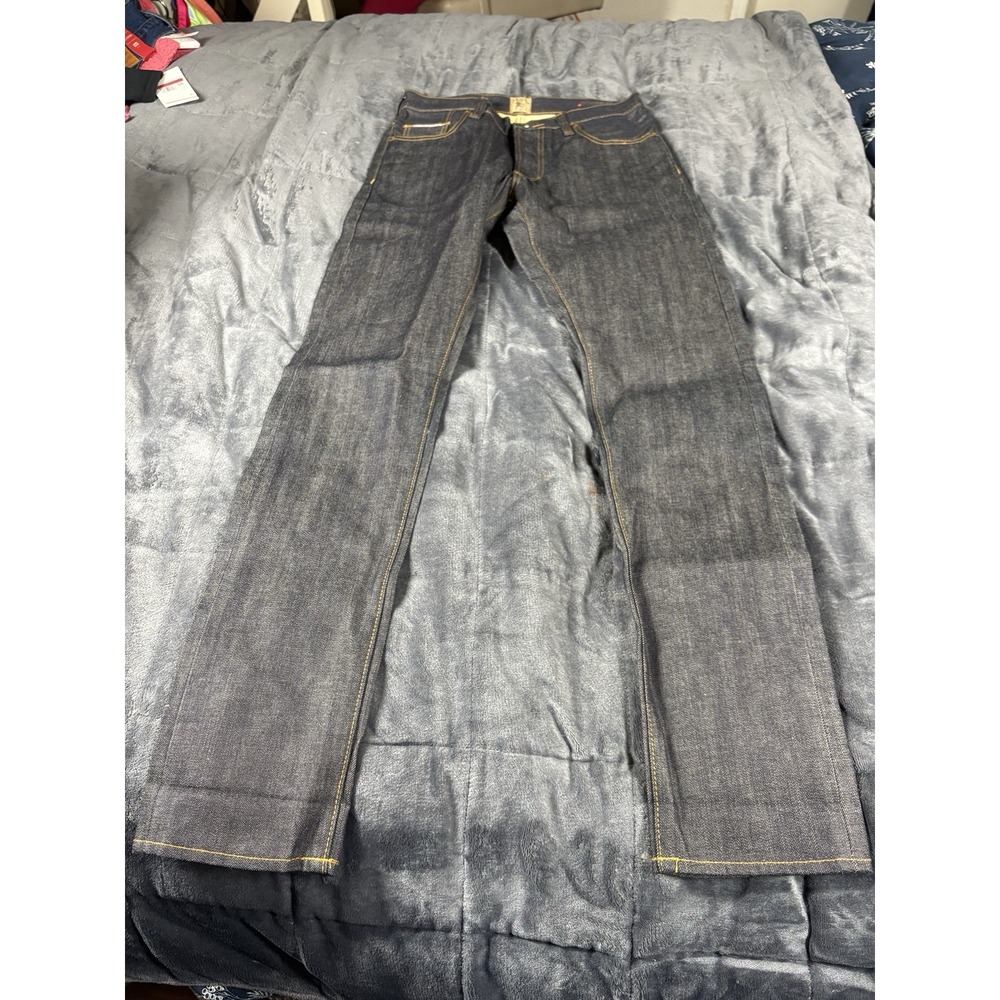 PRPS Windsor Fit Japanese Salvage Navy Stretch Skinny Fit Denim Jeans Size 29‎